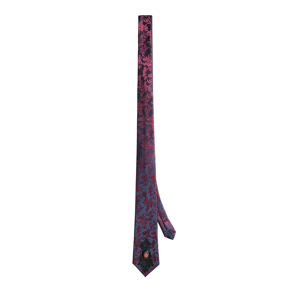Goth flower pattern tie - Image 5