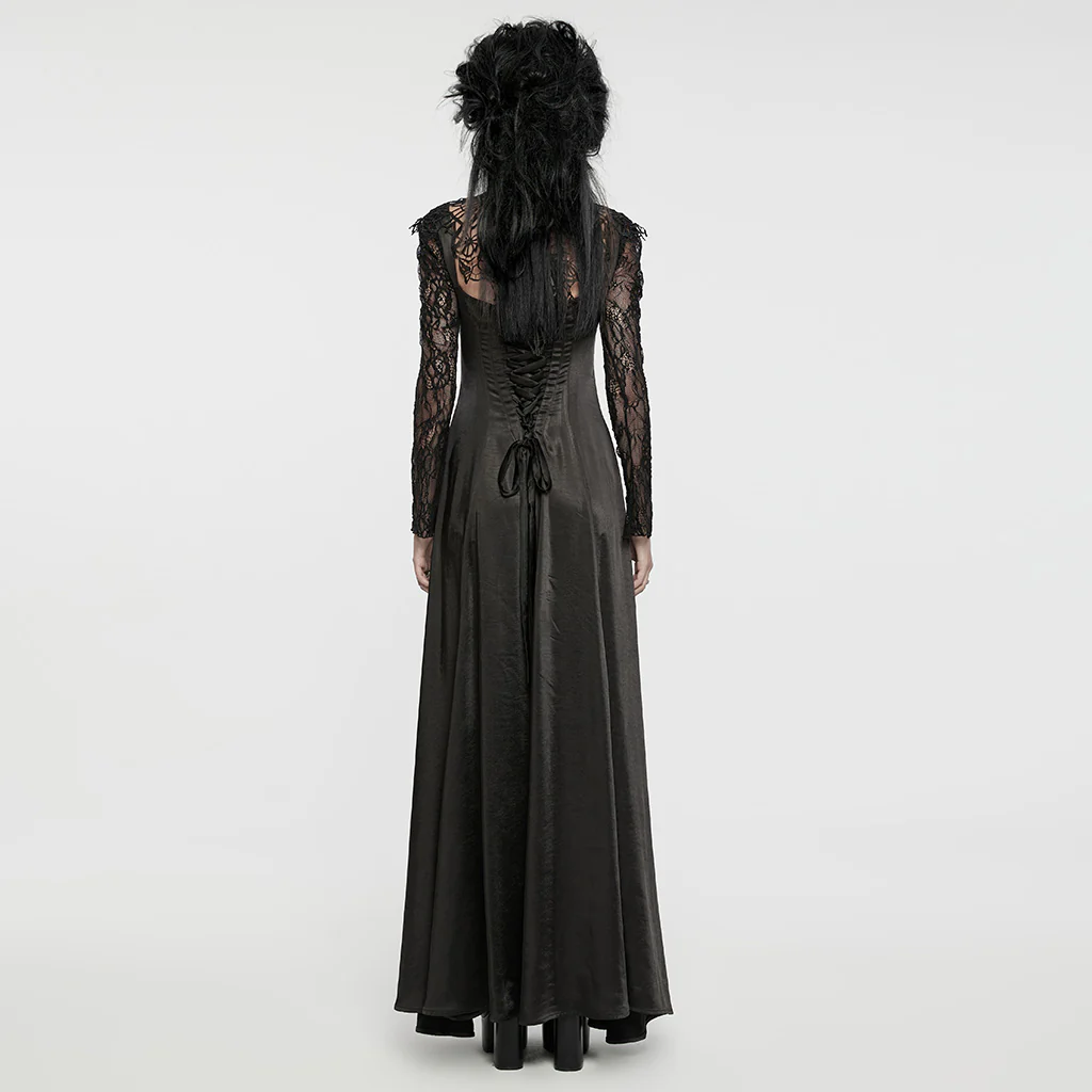 Goth Gorgeous Floral Dress - Image 3