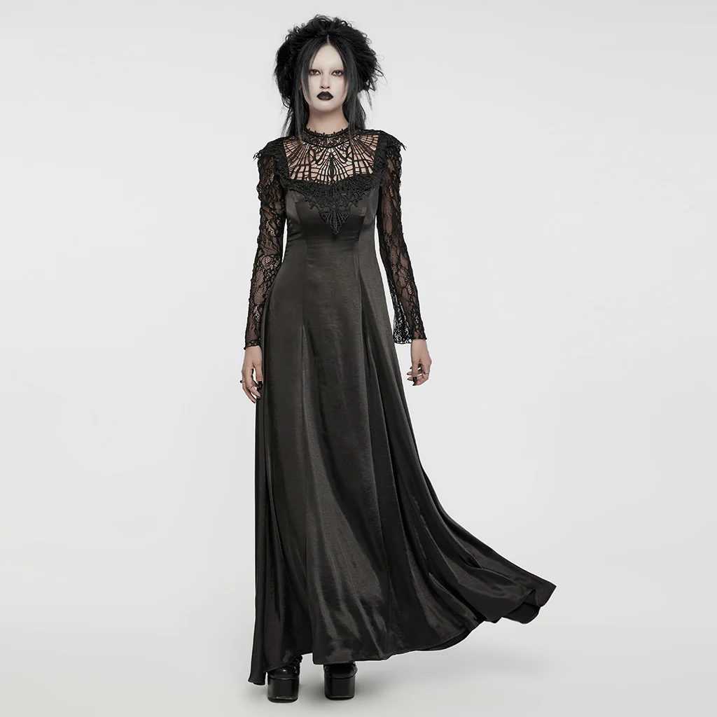 Goth Gorgeous Floral Dress - Image 4