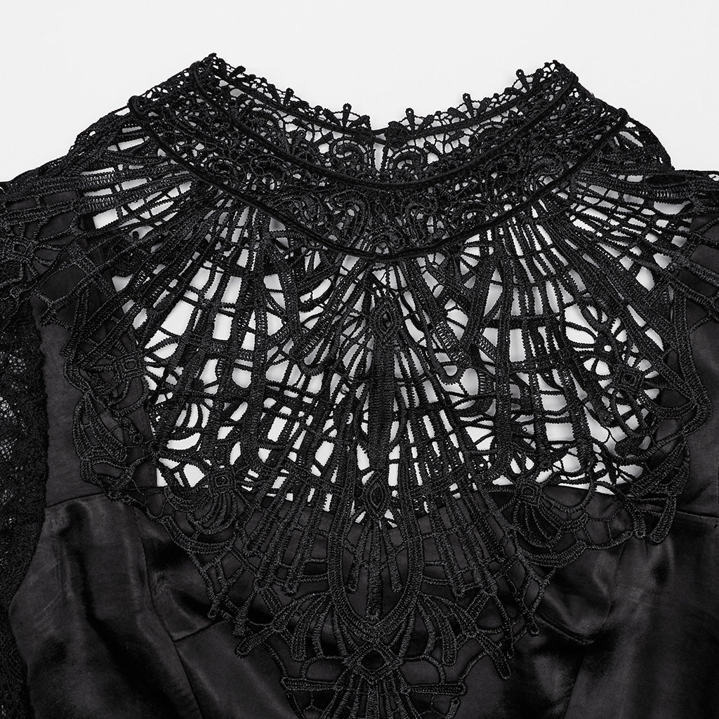 Goth Gorgeous Floral Dress - Image 6