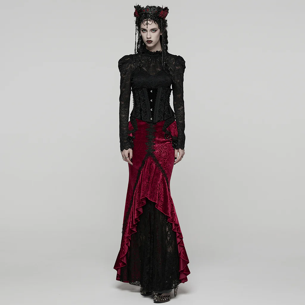 Goth Gorgeous Fishtail Skirt - Image 14