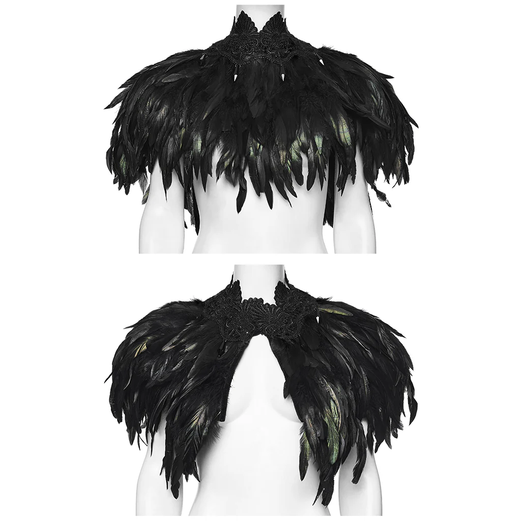 Goth Gorgeous Reversible Feather Shawl - Image 16