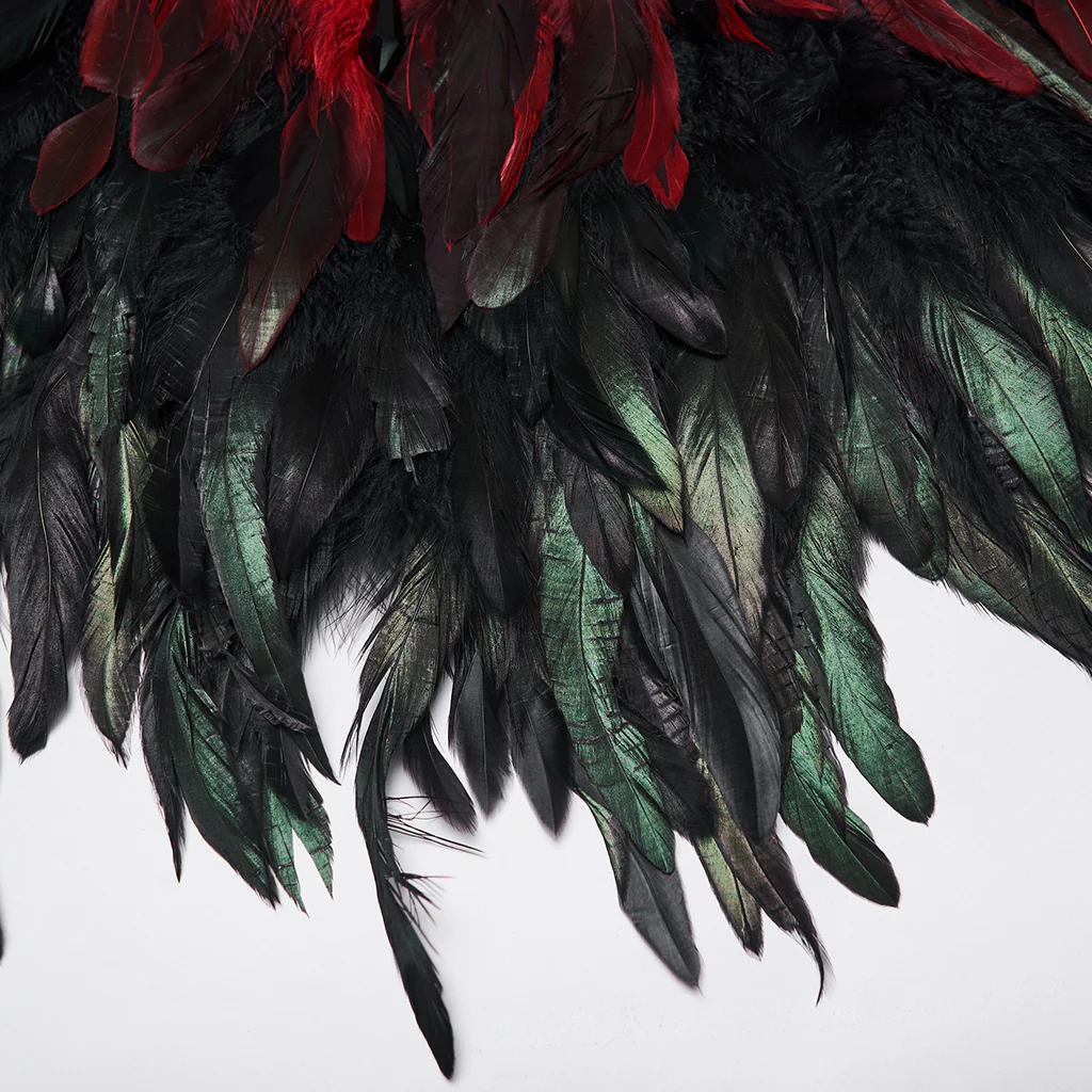 Goth Gorgeous Reversible Feather Shawl - Image 9