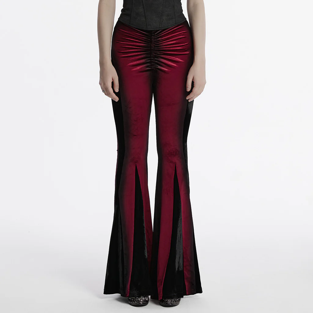 Goth gradient printed flared pants