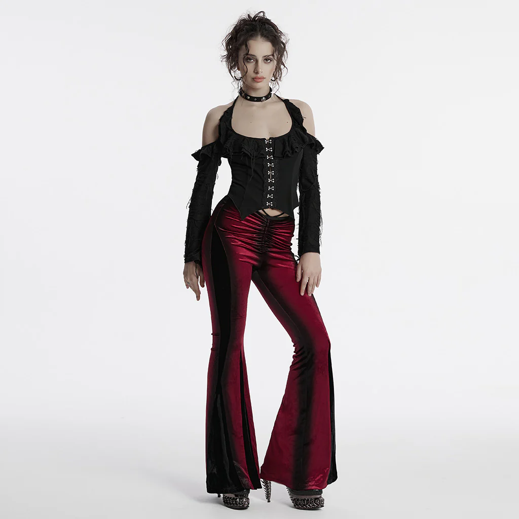 Goth gradient printed flared pants - Image 2
