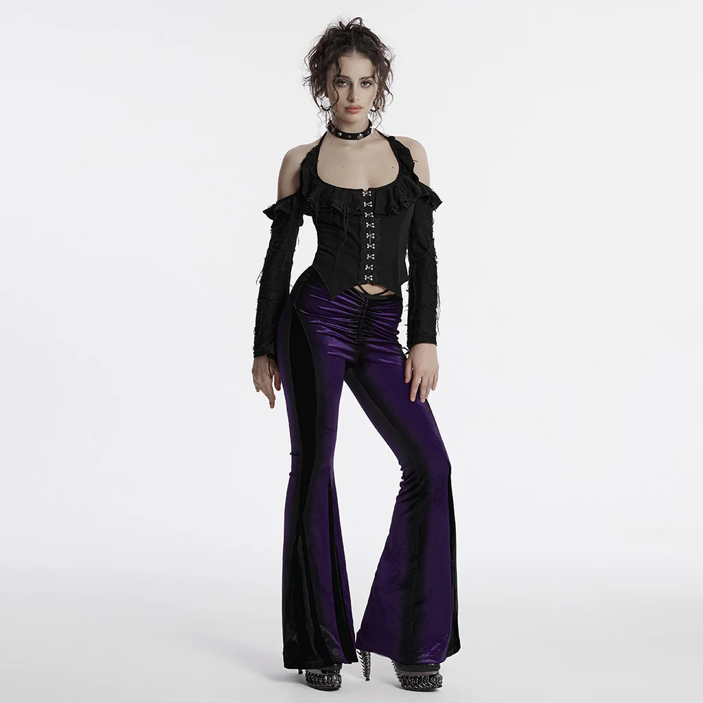 Goth gradient printed flared pants - Image 30