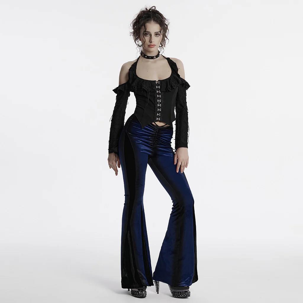 Goth gradient printed flared pants - Image 9