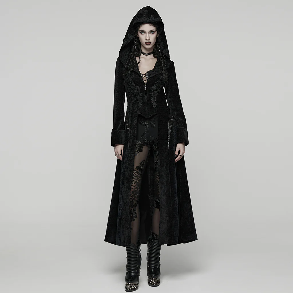 Goth Hooded Mysterious Coat