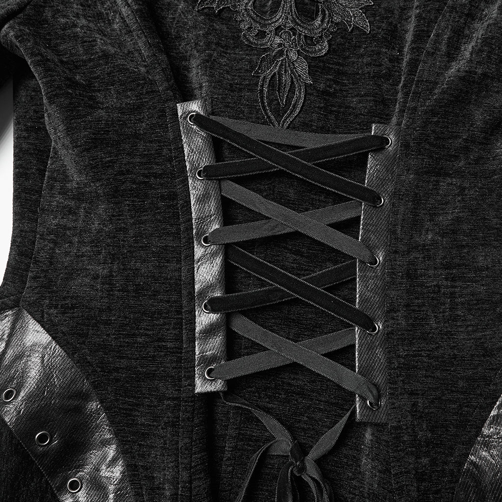 Goth Hooded Mysterious Coat - Image 5