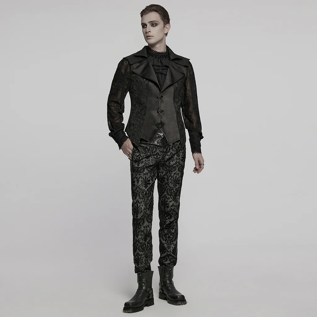Goth Jacquard Gentlemen's Waistcoat - Image 5