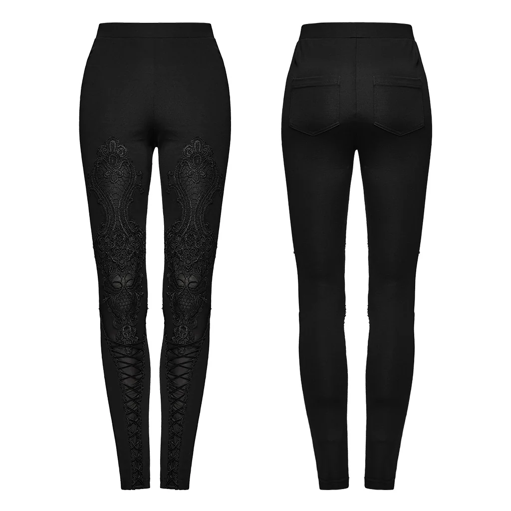 Goth lace decal leggings - Image 5