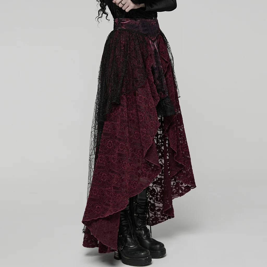 Goth Lace High-low Skirt - Image 15