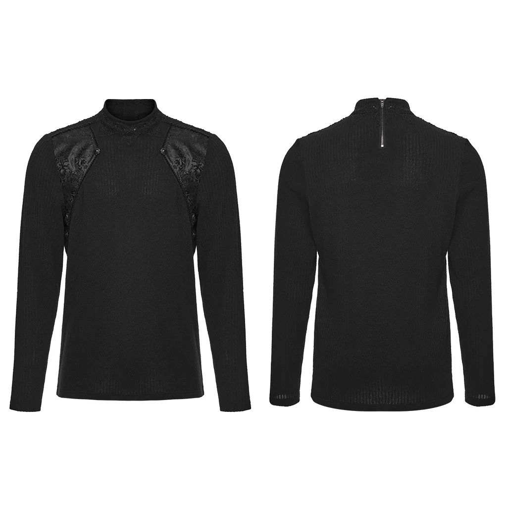 Goth minimalist jacquard T-shirt - Image 2