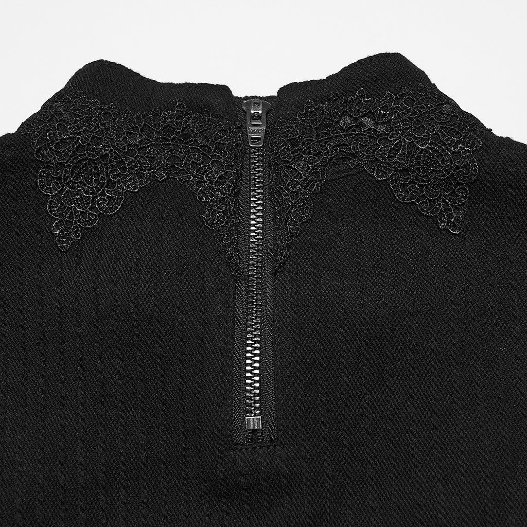 Goth minimalist jacquard T-shirt - Image 7
