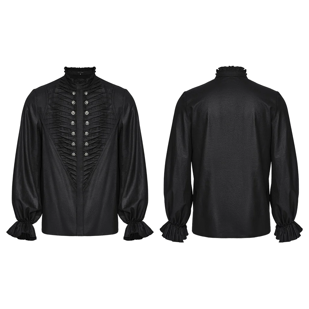 Goth Exquisite 3D Pleated Shirt - Image 15