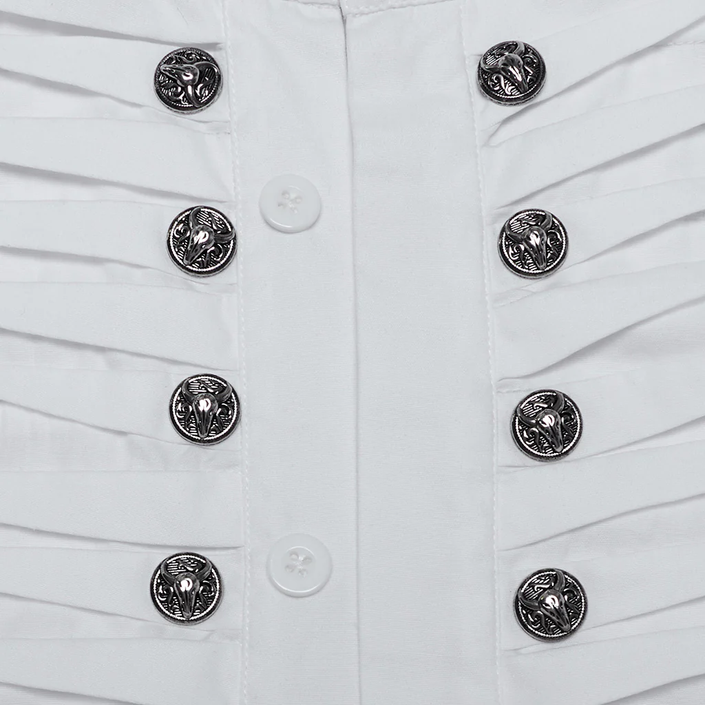 Goth Exquisite 3D Pleated Shirt - Image 4