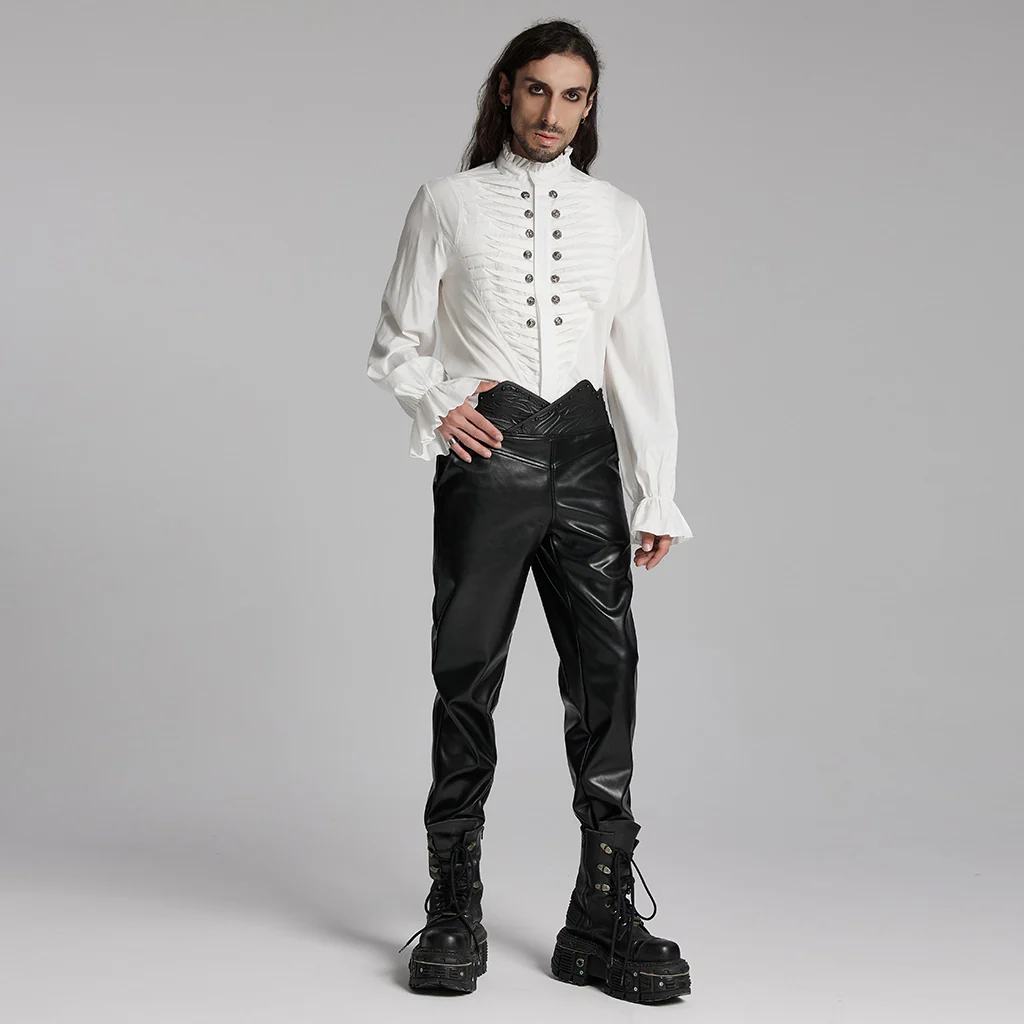 Goth Exquisite 3D Pleated Shirt - Image 8