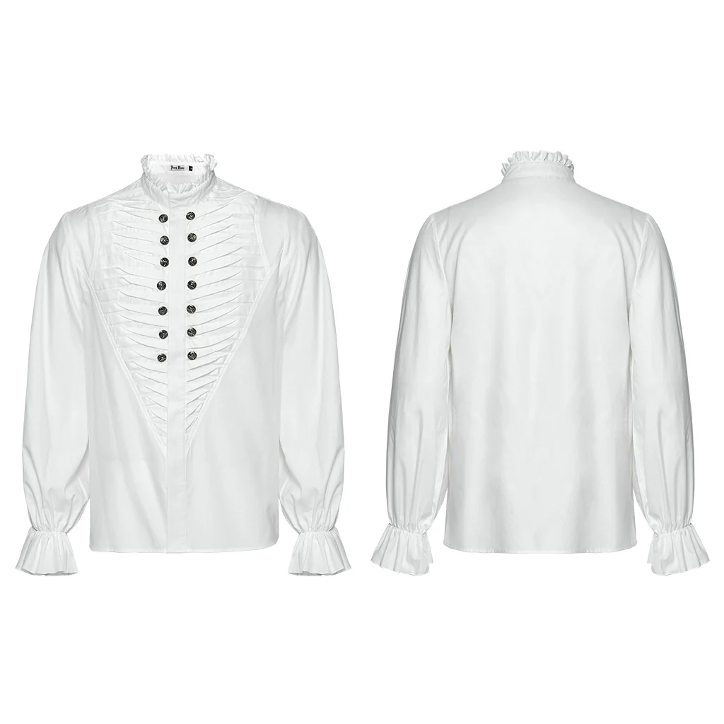 Goth Exquisite 3D Pleated Shirt - Image 9