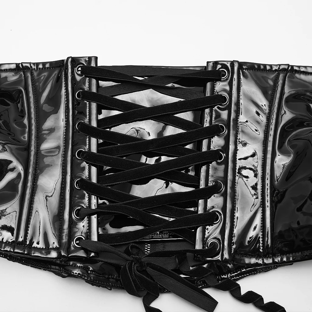 Goth Patent Leather Corset - Image 4