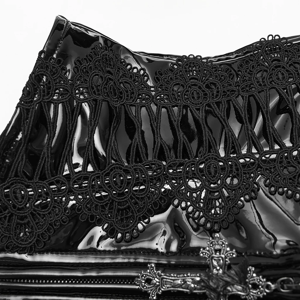 Goth Patent Leather Corset - Image 7