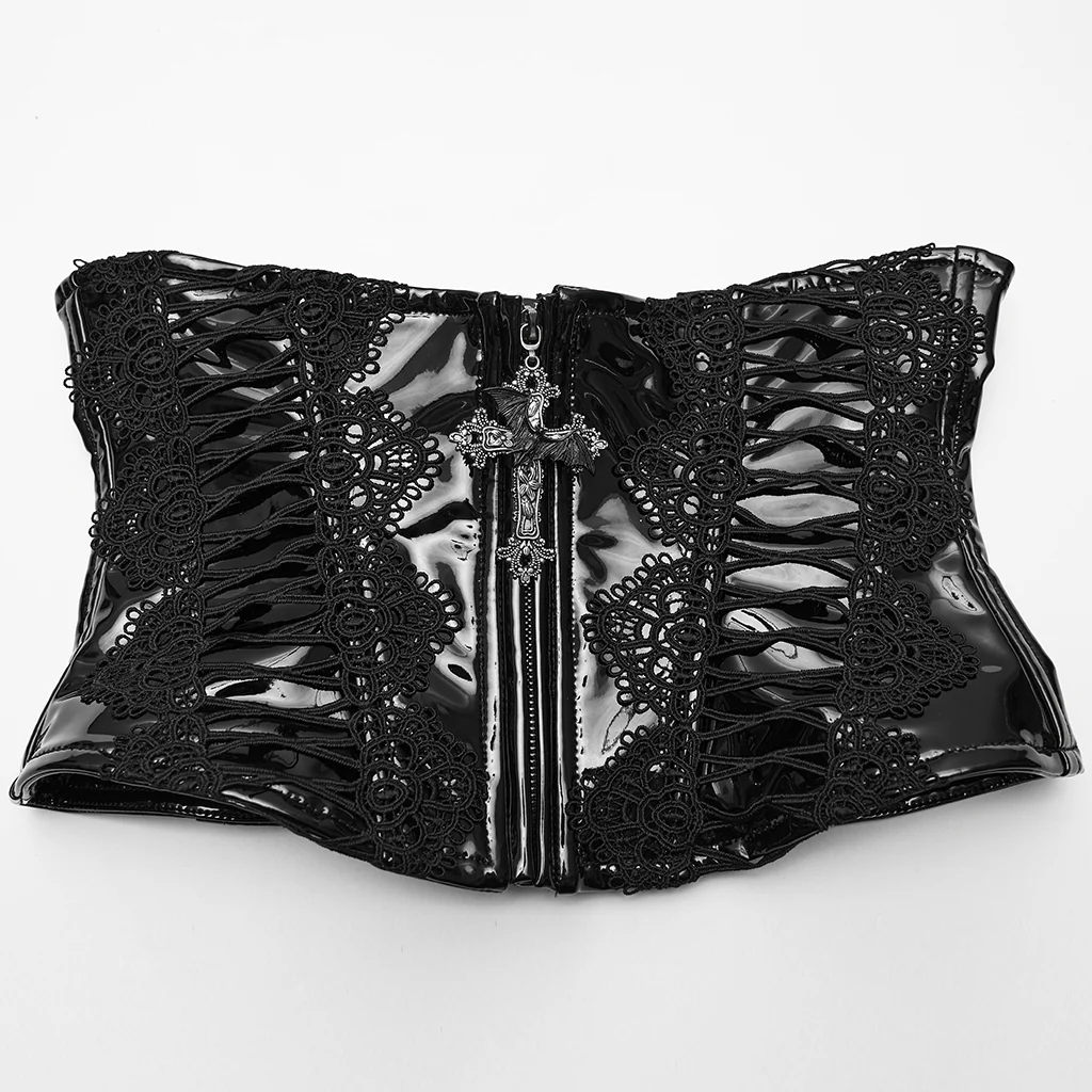 Goth Patent Leather Corset - Image 8