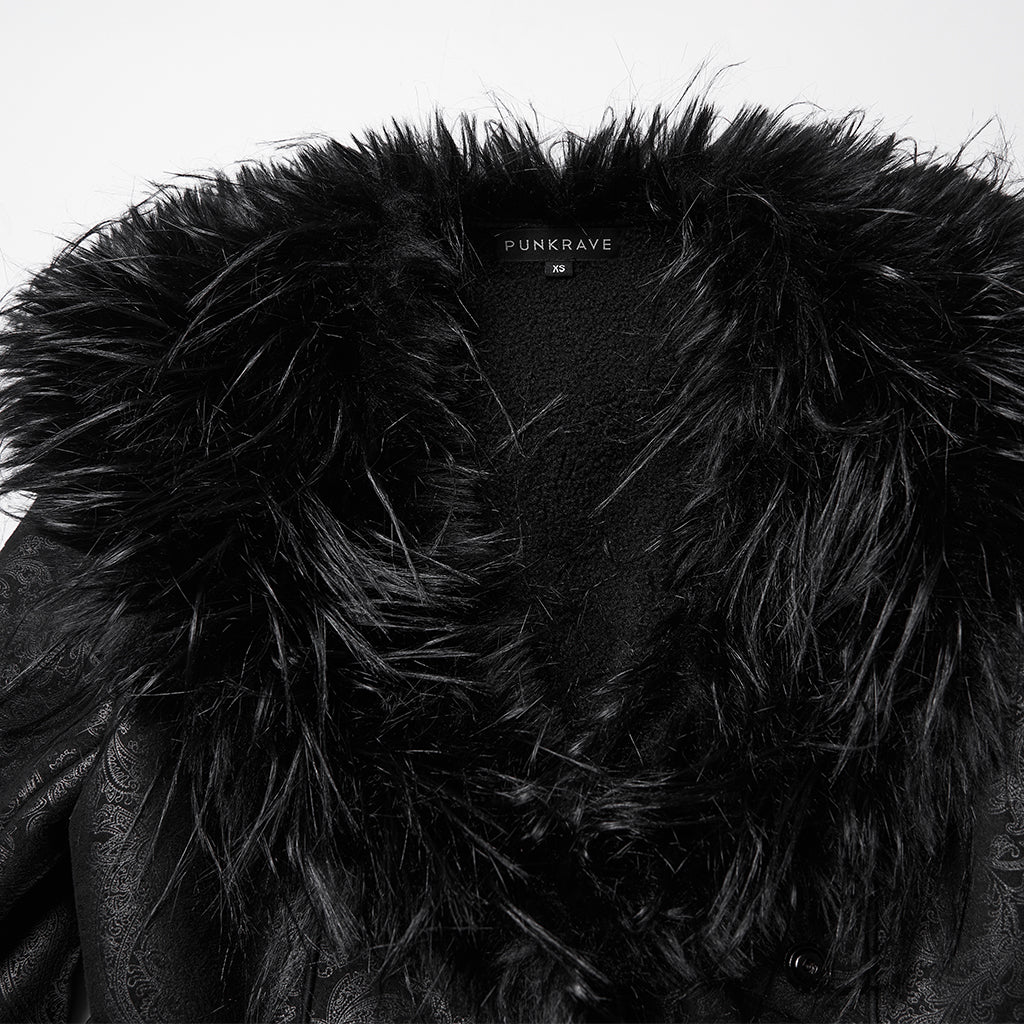 Goth Plush Collar Coat - Image 6