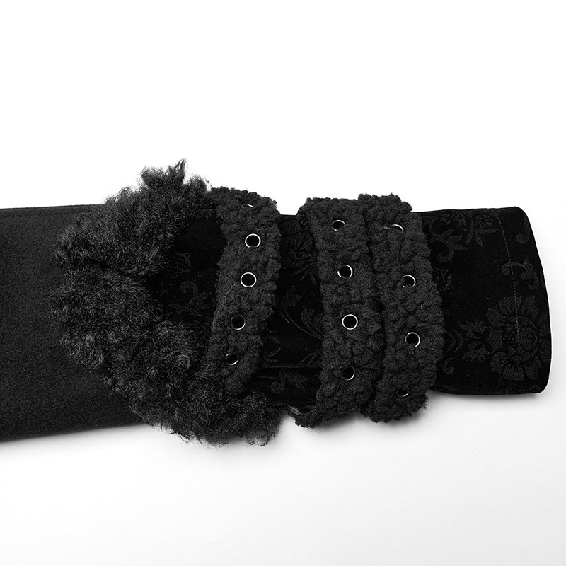 Goth plush-strips coat - Image 5