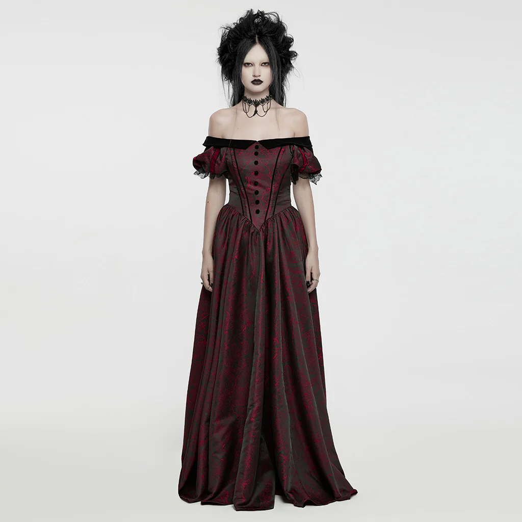 Goth retro velvet formal dress - Image 11