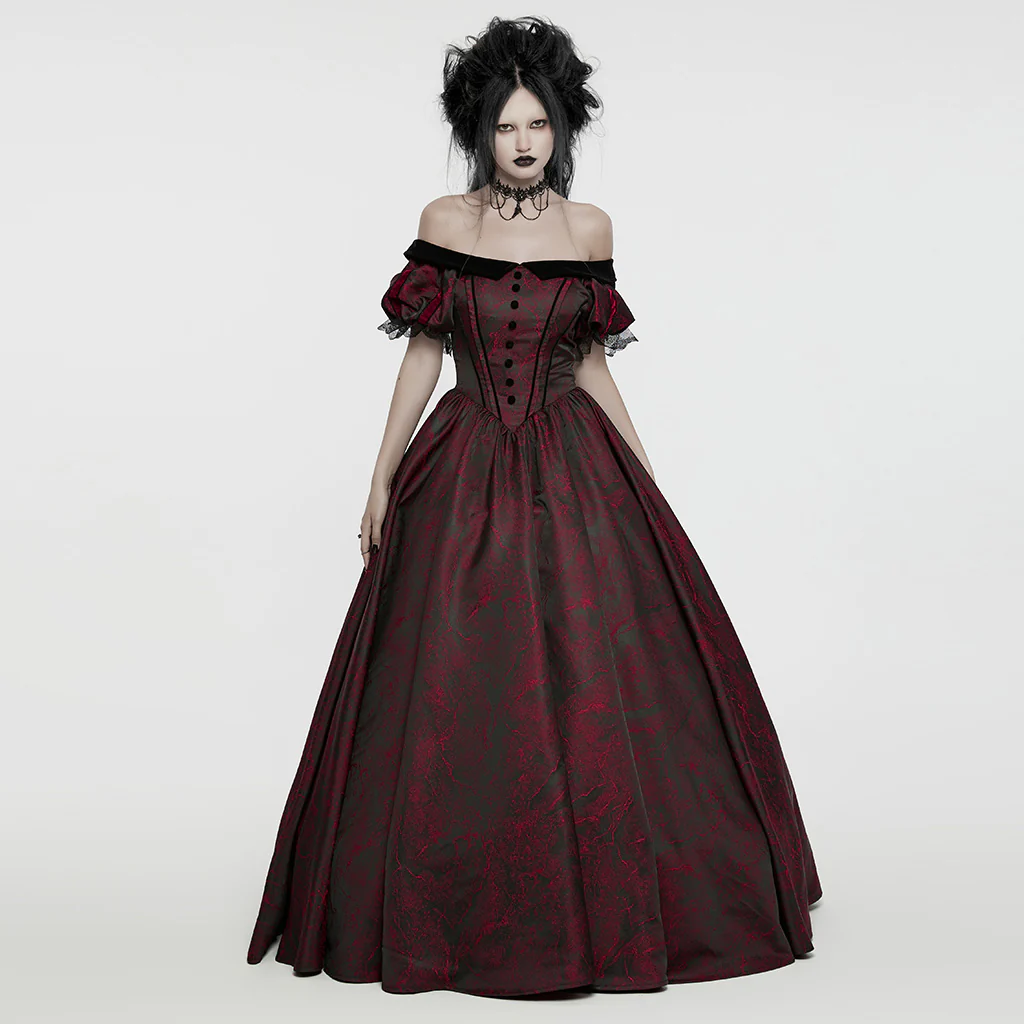 Goth retro velvet formal dress - Image 14