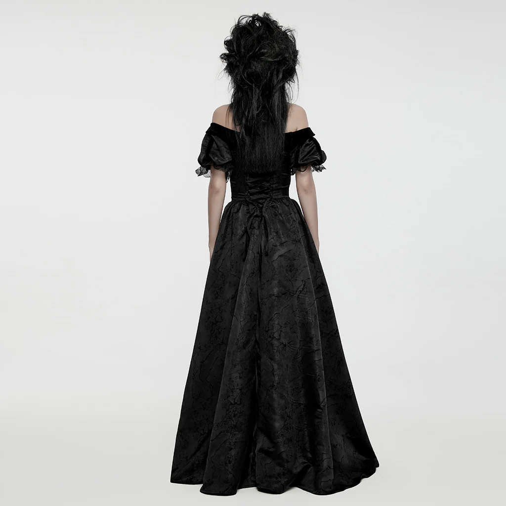 Goth retro velvet formal dress - Image 3