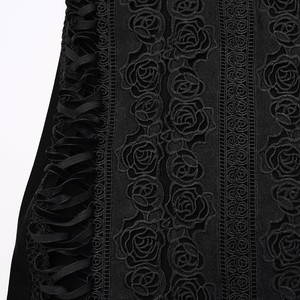 Goth Rose Fishtail Skirt - Image 13