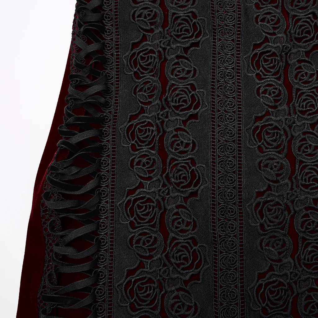 Goth Rose Fishtail Skirt - Image 7