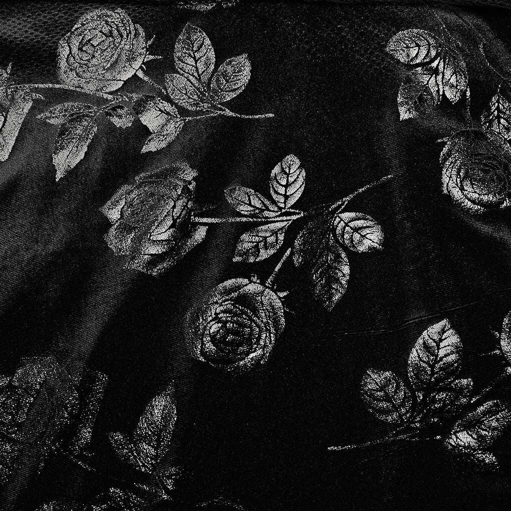 Goth Rose Print Dress - Image 10