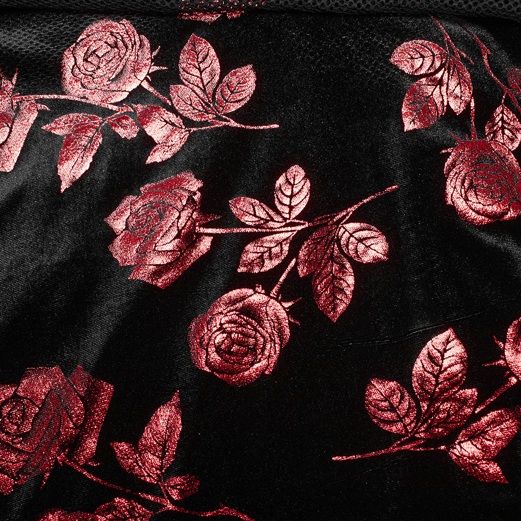 Goth Rose Print Dress - Image 18