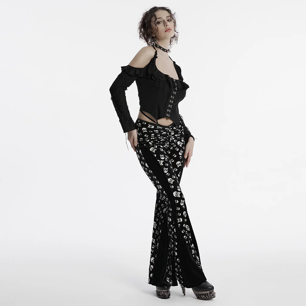 Goth skull flared Pants - Image 4