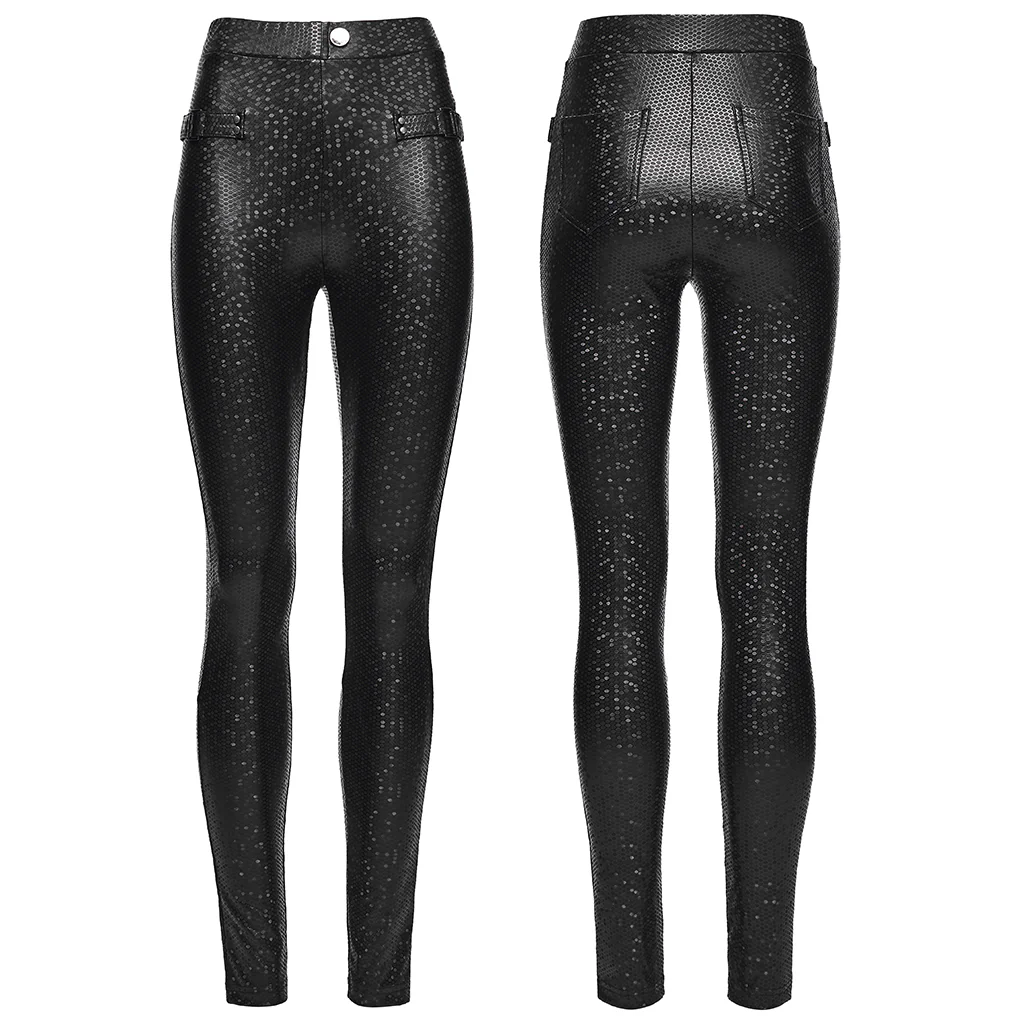 Goth Stretchy Skinny Leggings - Image 14