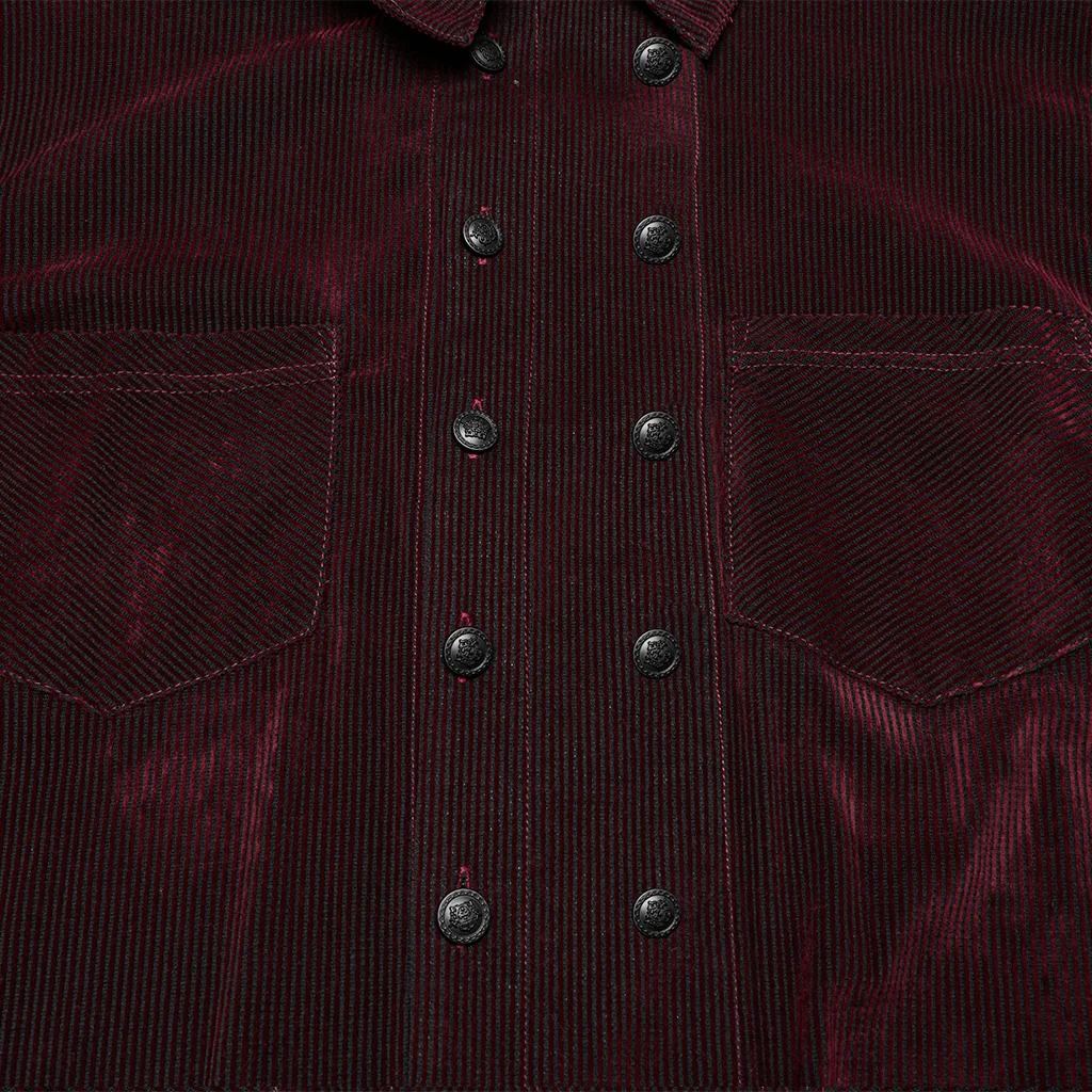 Goth striped flocking shirt - Image 8