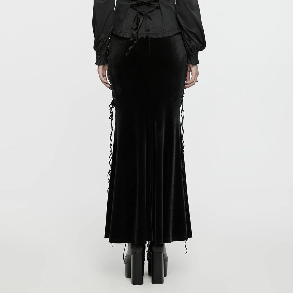 Goth velvet fishtail skirt - Image 12