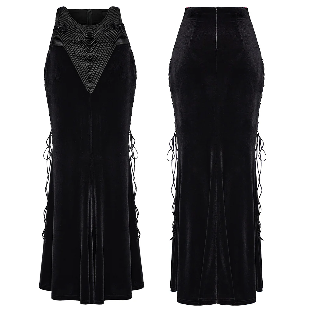Goth velvet fishtail skirt - Image 14