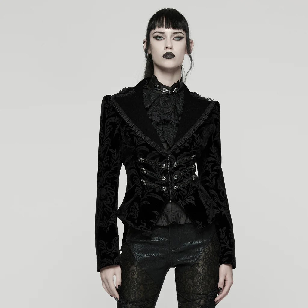 Goth Vintage Print Coat