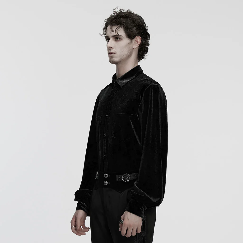 Daily Goth luster velvet shirt - Image 12
