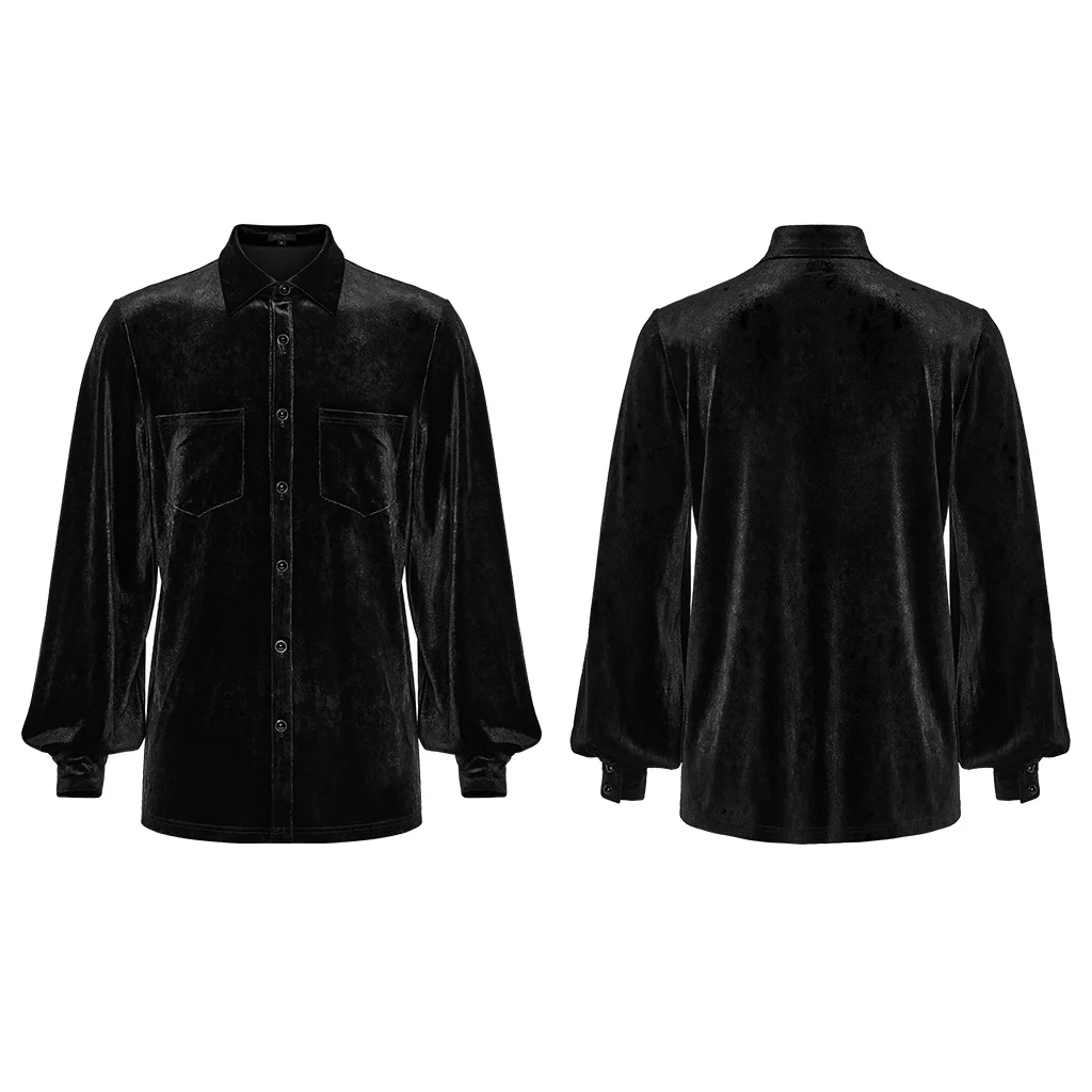 Daily Goth luster velvet shirt - Image 15