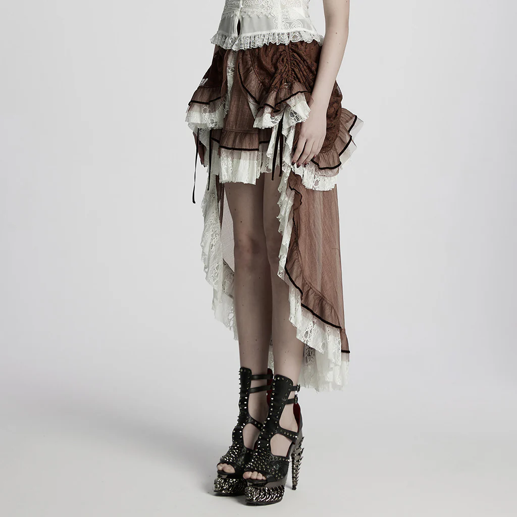 Gothic asymmetrical lace skirt - Image 10