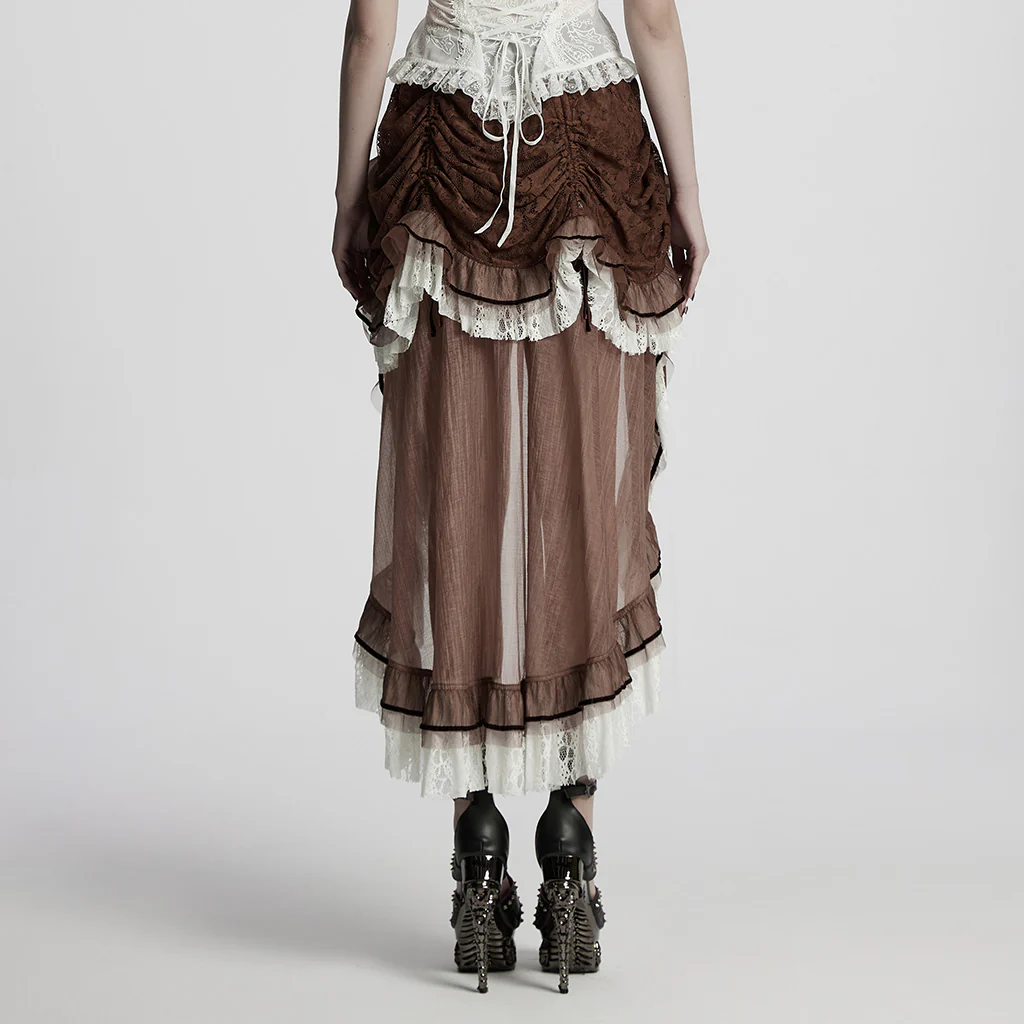 Gothic asymmetrical lace skirt - Image 11