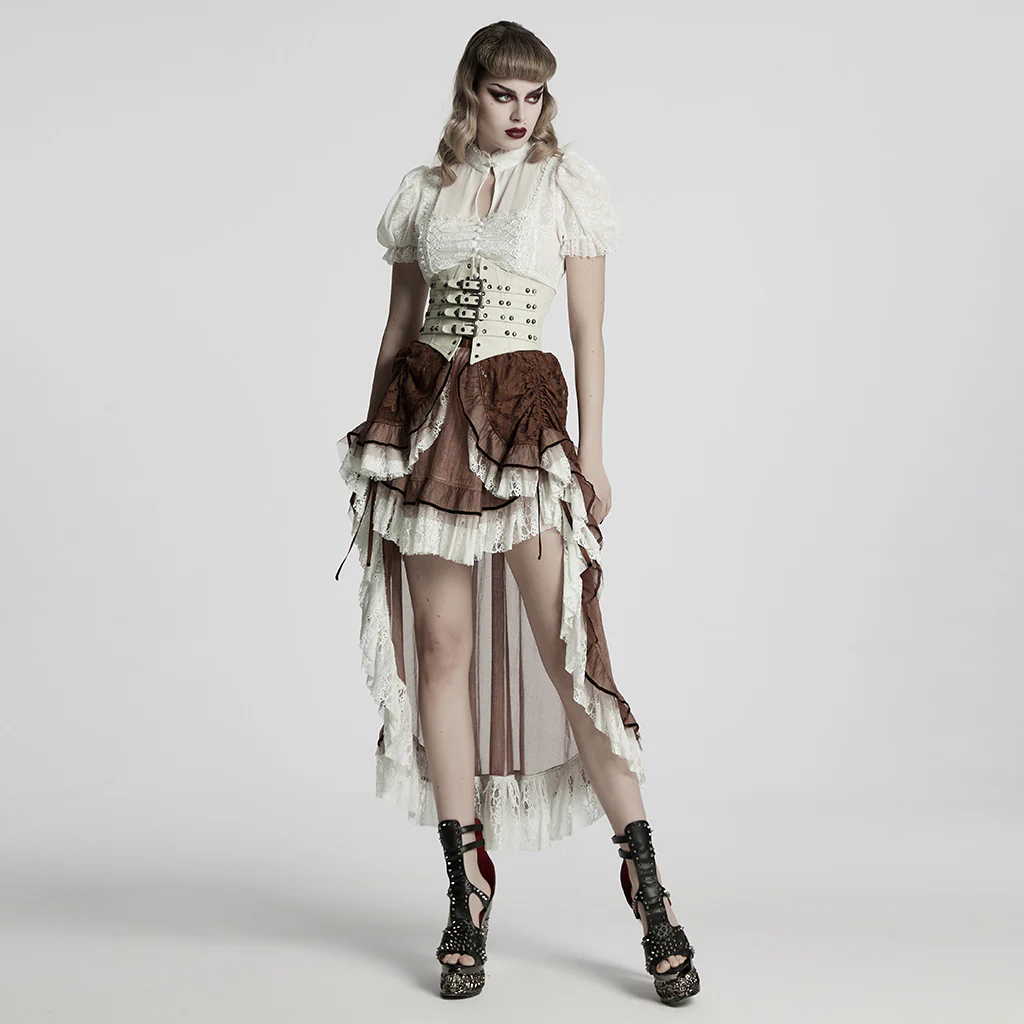 Gothic asymmetrical lace skirt - Image 12
