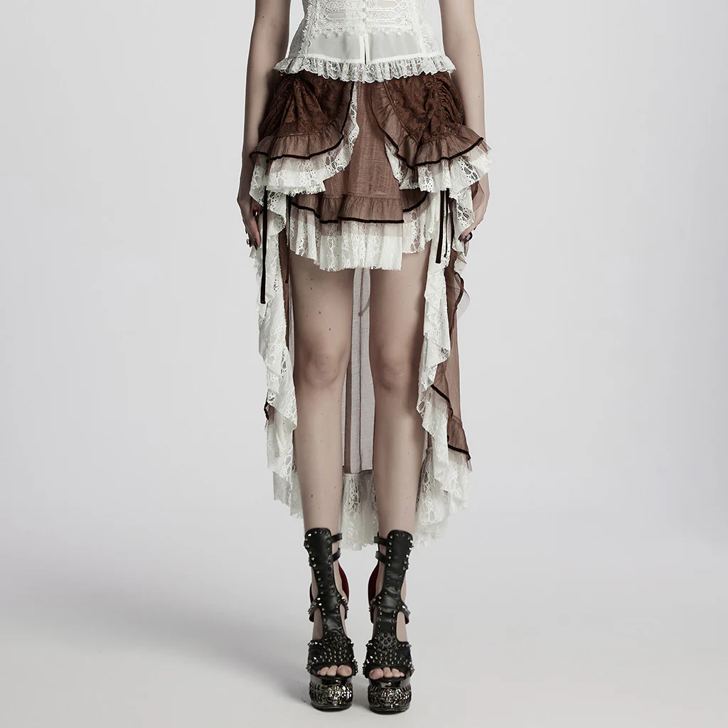 Gothic asymmetrical lace skirt - Image 8