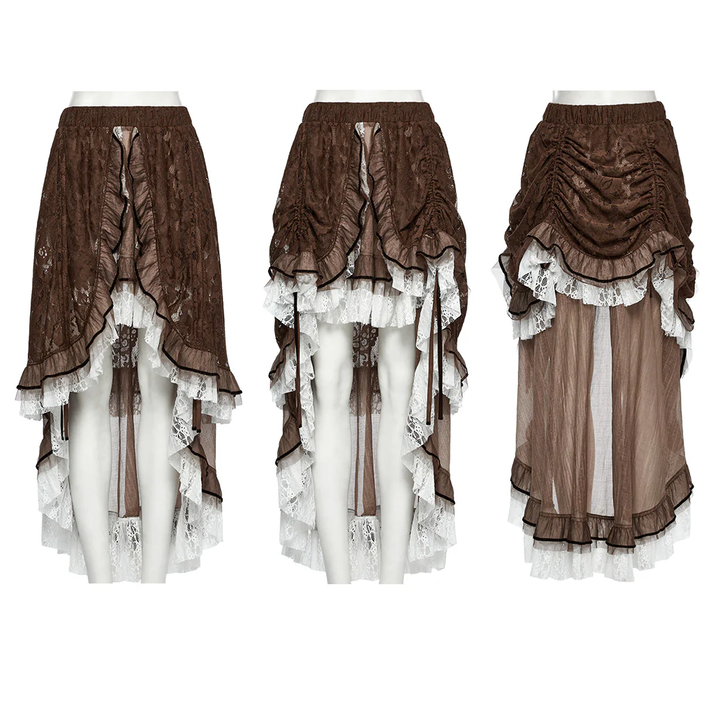 Gothic asymmetrical lace skirt - Image 9