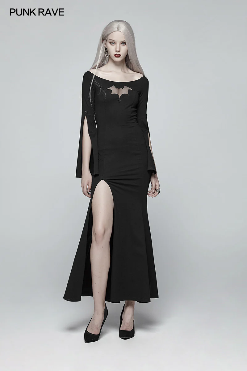 Gothic Bat Code Dress - Image 4