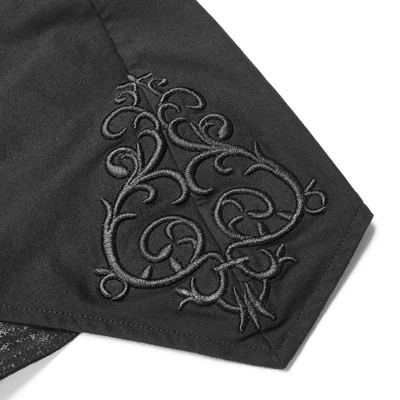 Gothic Bat Wing Hooded Long Sleeves Asymmetrical Dress - Image 5