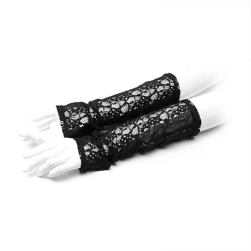 Gothic daily striped lace gloves - Image 3